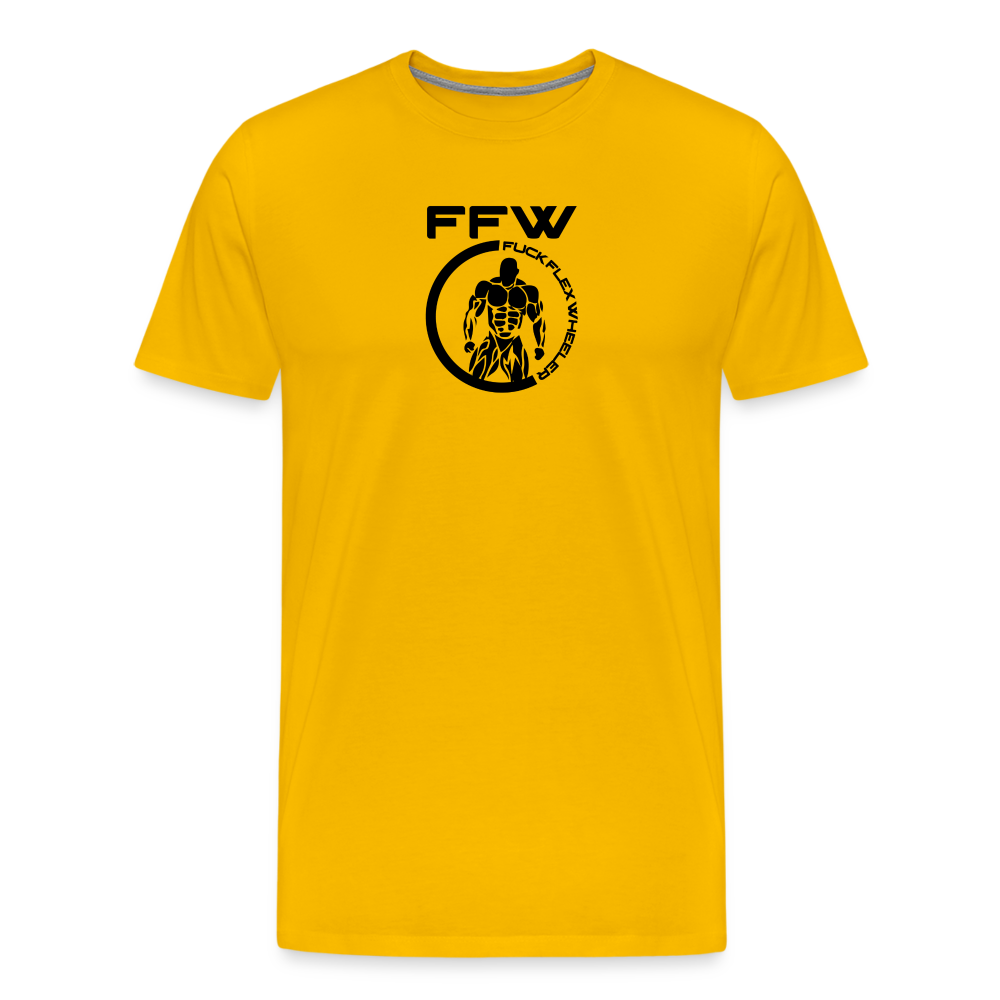FFW Round Men's Premium T-Shirt - sun yellow