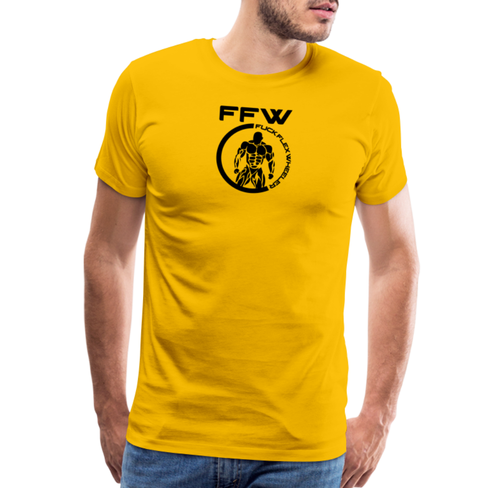 FFW Round Men's Premium T-Shirt - sun yellow